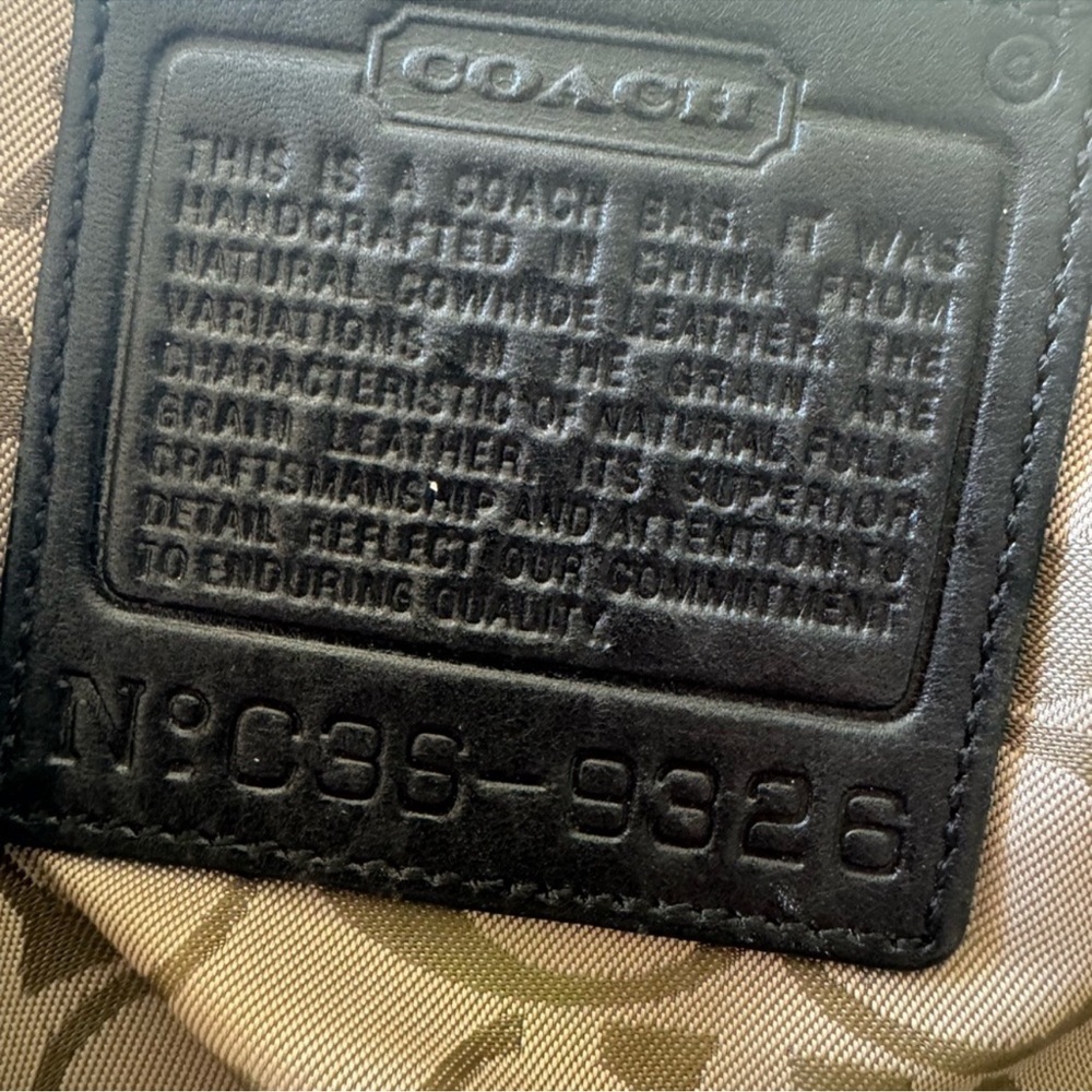 Vintage Coach Black Leather Bag - Picture 3 of 11
